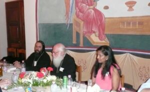 His Beatitude Archbishop Anastasios with His Grace Bishop Angaelos and Mrs. Grace Mathews